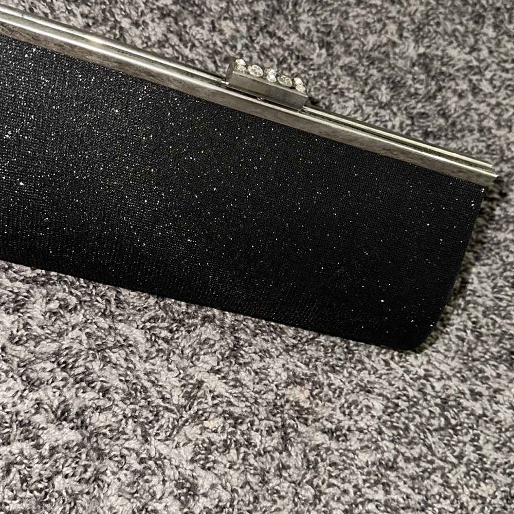Beautiful Black Sparkle Clutch with Chain